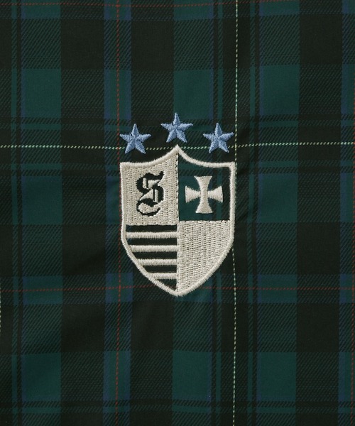 Snap club（スナップクラブ）の「【Snap club】ダブルロゴ刺繍ドロストチェックプルオーバー（スウェット・レディース・グリーン/ブラック系/ブラック・L/M）」の15枚目の写真