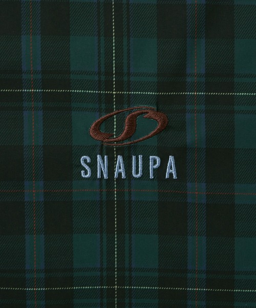 Snap club（スナップクラブ）の「【Snap club】ダブルロゴ刺繍ドロストチェックプルオーバー（スウェット・レディース・グリーン/ブラック系/ブラック・L/M）」の16枚目の写真