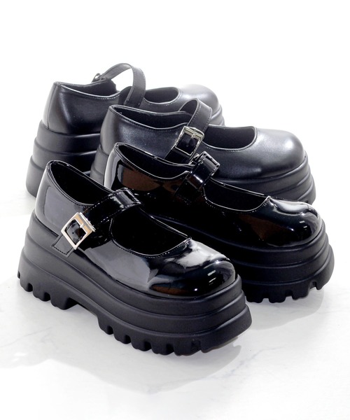 LOVEHUNTER（ラブハンター）の「軽量厚底 トリプルソール メリージェーン ストラップシューズ（ドレスシューズ・レディース・ブラック系2/ブラック系1・3L/LL/L/M/S/SS）」の3枚目の写真
