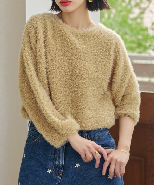 paravion(パラビオン)の「ボアプルオーバー(スウェット・レディース・ブラック/ベージュ・FREE)」の1枚目の写真