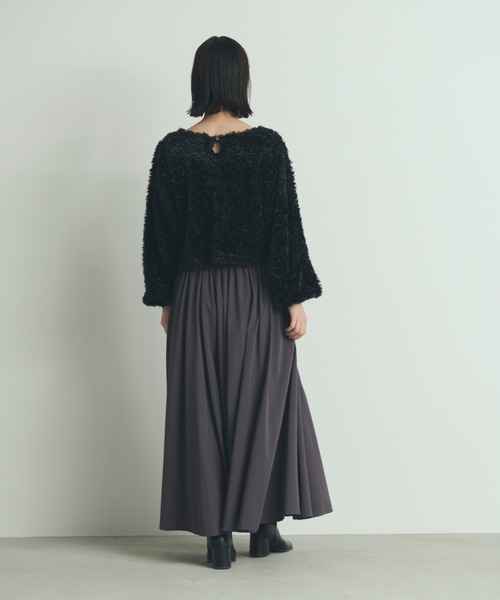 paravion(パラビオン)の「ボアプルオーバー(スウェット・レディース・ブラック/ベージュ・FREE)」の4枚目の写真