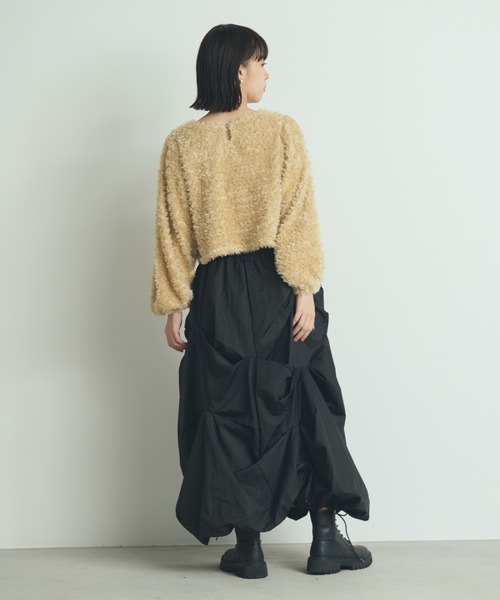 paravion(パラビオン)の「ボアプルオーバー(スウェット・レディース・ブラック/ベージュ・FREE)」の7枚目の写真