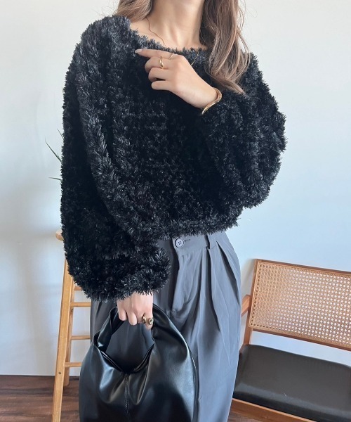 paravion(パラビオン)の「ボアプルオーバー(スウェット・レディース・ブラック/ベージュ・FREE)」の10枚目の写真