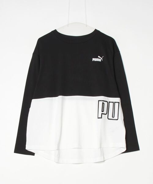 PUMA(プーマ)の「プーマ PUMA PUMA POWER MX LS Tシャツ_(Tシャツ/カットソー・レディース・ホワイト/ブラック×ホワイト・S/M/L/XL)」の2枚目の写真