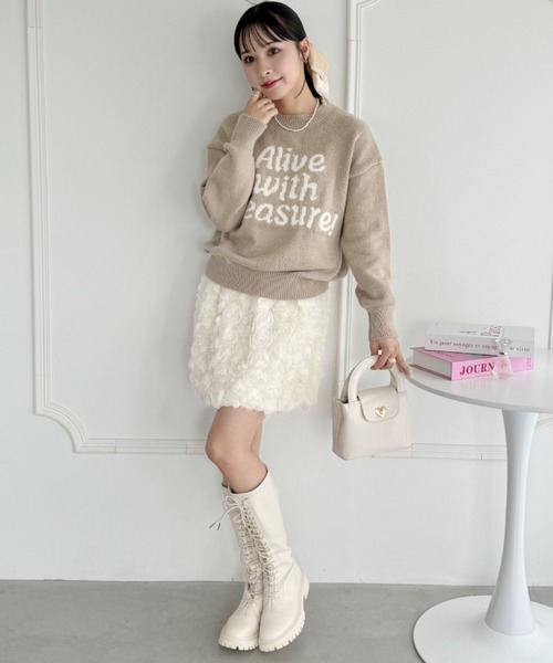 Loueme（ルエム）の「ローズチュールバルーンスカート（スカート・レディース・ホワイト/アイボリー/ブラック・M）」の22枚目の写真