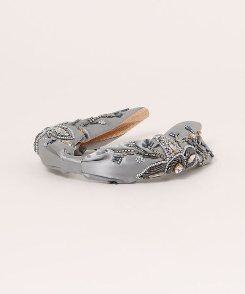 チャイハネ（チャイハネ）の「【チャイハネ】ボタニカル刺繍カチューシャ（カチューシャ・レディース・グレー/パープル/ホワイト・FREE）」の6枚目の写真