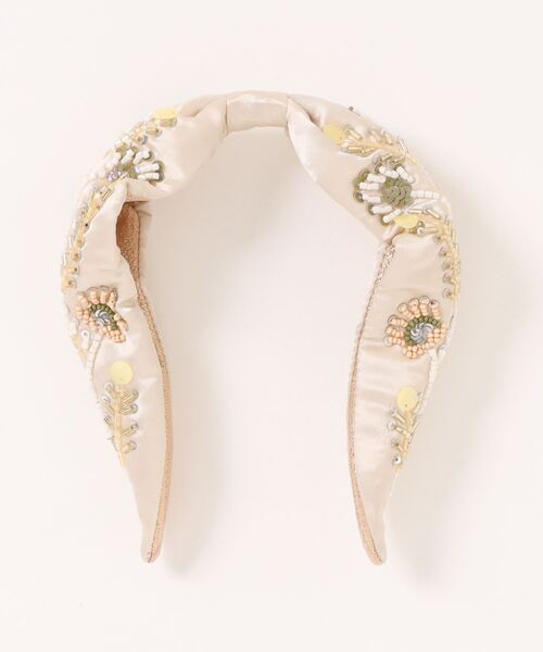 チャイハネ（チャイハネ）の「【チャイハネ】ボタニカル刺繍カチューシャ（カチューシャ・レディース・グレー/パープル/ホワイト・FREE）」の4枚目の写真