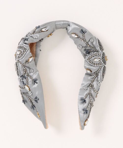 チャイハネ（チャイハネ）の「【チャイハネ】ボタニカル刺繍カチューシャ（カチューシャ・レディース・グレー/パープル/ホワイト・FREE）」の5枚目の写真