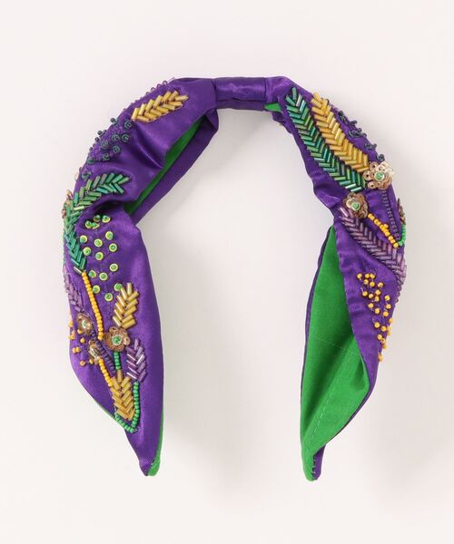 チャイハネ（チャイハネ）の「【チャイハネ】ボタニカル刺繍カチューシャ（カチューシャ・レディース・グレー/パープル/ホワイト・FREE）」の8枚目の写真