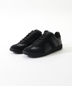 即日発送　メゾンマルジェラ　ジャーマントレーナー　オールブラック　サイズ43 Maison Margiela メゾンマルジェラ ジャーマントレーナー レザー