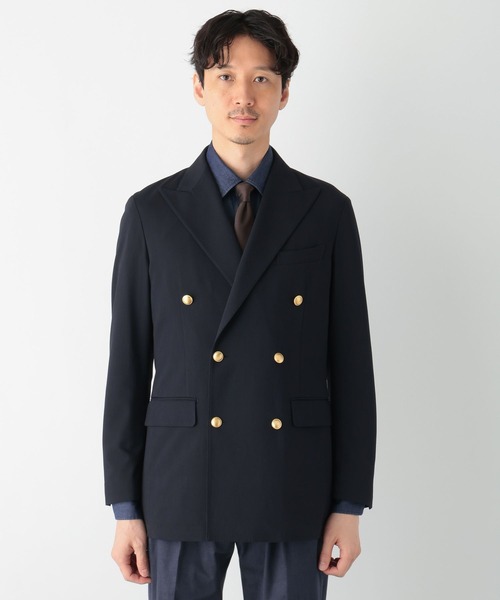 【新品】Salon de GW Wブレストジャケット　ネイビー　Lサイズ GLOBAL WORK｜Wブレストブレザー/Salon de GW/131329 | Rakuten
