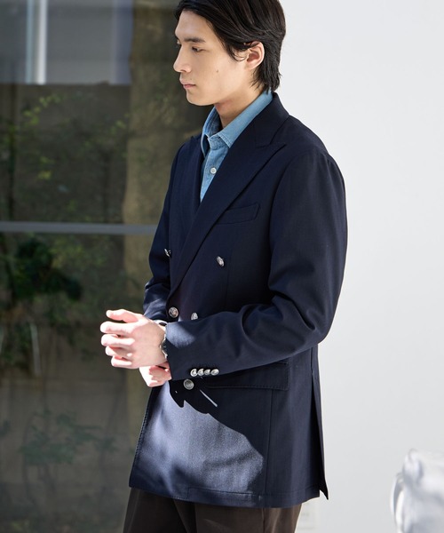 GLOBAL WORK（グローバルワーク）の「Wブレストブレザー/Salon de GW/131329（テーラードジャケット・メンズ・ネイビー/ブラック/ブラウン/ネイビー系9・LARGE/MEDIUM/X-LARGE/SMALL）」の7枚目の写真