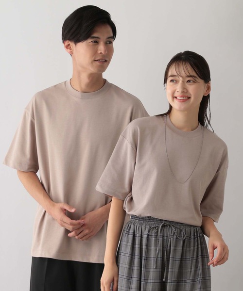 GLOBAL WORK Smile Seed Store（グローバルワーク スマイルシードストア）の「多機能Tシャツ半袖/144096（Tシャツ/カットソー・メンズ・ベージュ/ピンクベージュ/チャコール/ライトグレー/オフホワイト/ブルー系その他/ブラック/ブラウン・MEDIUM/LARGE/SMALL/X-LARGE）」の8枚目の写真