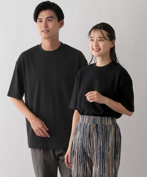 GLOBAL WORK Smile Seed Store（グローバルワーク スマイルシードストア）の「多機能Tシャツ半袖/144096（Tシャツ/カットソー・メンズ・ベージュ/ピンクベージュ/チャコール/ライトグレー/オフホワイト/ブルー系その他/ブラック/ブラウン・MEDIUM/LARGE/SMALL/X-LARGE）」の3枚目の写真