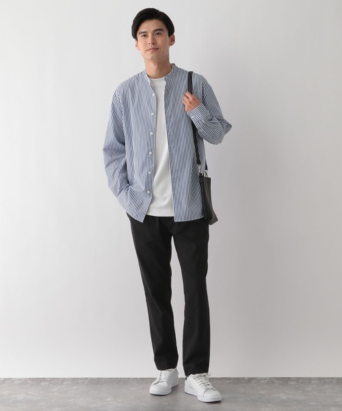GLOBAL WORK Smile Seed Store（グローバルワーク スマイルシードストア）の「多機能Tシャツ半袖/144096（Tシャツ/カットソー・メンズ・ベージュ/ピンクベージュ/チャコール/ライトグレー/オフホワイト/ブルー系その他/ブラック/ブラウン・MEDIUM/LARGE/SMALL/X-LARGE）」の12枚目の写真