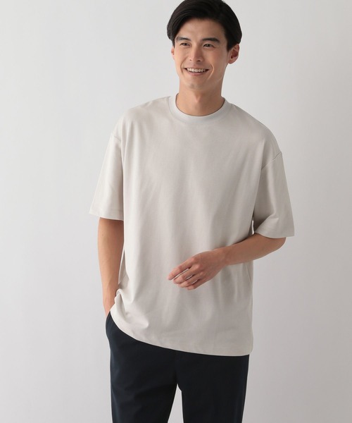 GLOBAL WORK Smile Seed Store（グローバルワーク スマイルシードストア）の「多機能Tシャツ半袖/144096（Tシャツ/カットソー・メンズ・ベージュ/ピンクベージュ/チャコール/ライトグレー/オフホワイト/ブルー系その他/ブラック/ブラウン・MEDIUM/LARGE/SMALL/X-LARGE）」の20枚目の写真