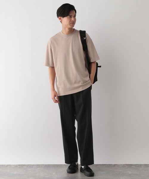 GLOBAL WORK Smile Seed Store（グローバルワーク スマイルシードストア）の「多機能Tシャツ半袖/144096（Tシャツ/カットソー・メンズ・ベージュ/ピンクベージュ/チャコール/ライトグレー/オフホワイト/ブルー系その他/ブラック/ブラウン・MEDIUM/LARGE/SMALL/X-LARGE）」の9枚目の写真