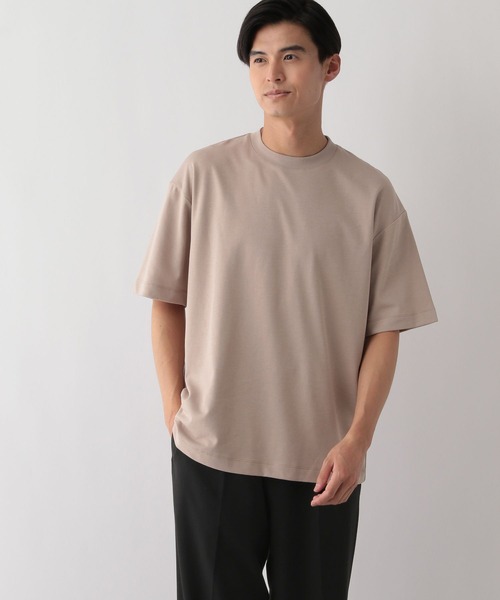 GLOBAL WORK Smile Seed Store（グローバルワーク スマイルシードストア）の「多機能Tシャツ半袖/144096（Tシャツ/カットソー・メンズ・ベージュ/ピンクベージュ/チャコール/ライトグレー/オフホワイト/ブルー系その他/ブラック/ブラウン・MEDIUM/LARGE/SMALL/X-LARGE）」の10枚目の写真