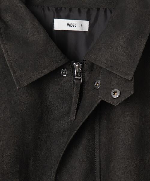 【セール】WEGO/【24年秋冬新作】エコレザー2WAYフライトジャケット（ライダースジャケット）｜WEGO（ウィゴー）