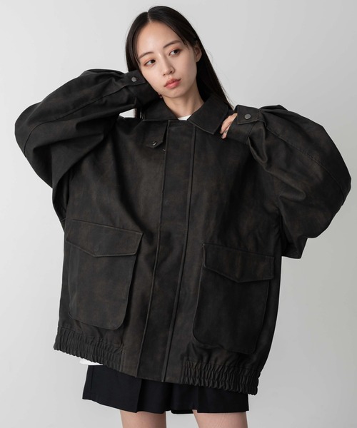 【セール】WEGO/【24年秋冬新作】エコレザー2WAYフライトジャケット（ライダースジャケット）｜WEGO（ウィゴー）