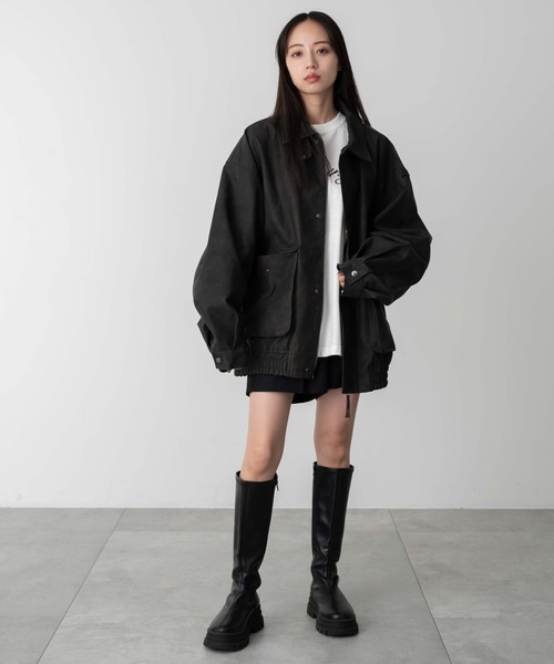【セール】WEGO/【24年秋冬新作】エコレザー2WAYフライトジャケット（ライダースジャケット）｜WEGO（ウィゴー）