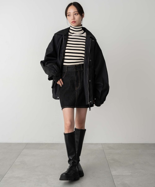 【セール】WEGO/【24年秋冬新作】エコレザー2WAYフライトジャケット（ライダースジャケット）｜WEGO（ウィゴー）