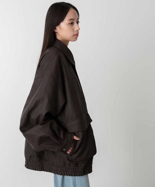 【セール】WEGO/【24年秋冬新作】エコレザー2WAYフライトジャケット（ライダースジャケット）｜WEGO（ウィゴー）