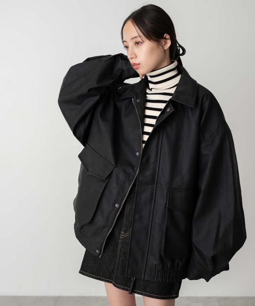 【セール】WEGO/【24年秋冬新作】エコレザー2WAYフライトジャケット（ライダースジャケット）｜WEGO（ウィゴー）