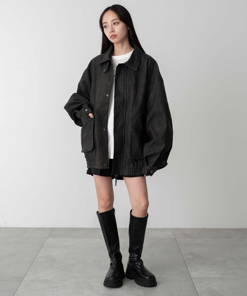 【セール】WEGO/【24年秋冬新作】エコレザー2WAYフライトジャケット（ライダースジャケット）｜WEGO（ウィゴー）