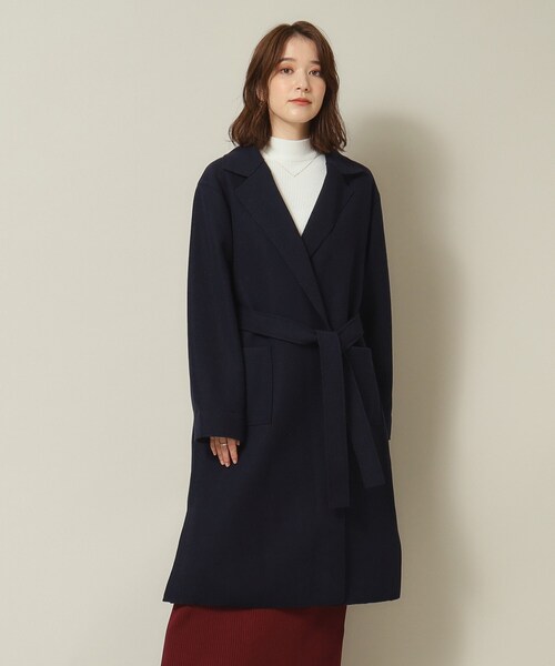 ITS'DEMO(イッツデモ)の「◆【肌あたりやわらか/ロングシーズンOK】裏リブロング着流しコート(チェスターコート・レディース・グレー/ネイビー/ブラウン系・00)」の12枚目の写真