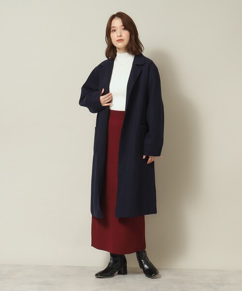 ITS'DEMO(イッツデモ)の「◆【肌あたりやわらか/ロングシーズンOK】裏リブロング着流しコート(チェスターコート・レディース・グレー/ネイビー/ブラウン系・00)」の13枚目の写真