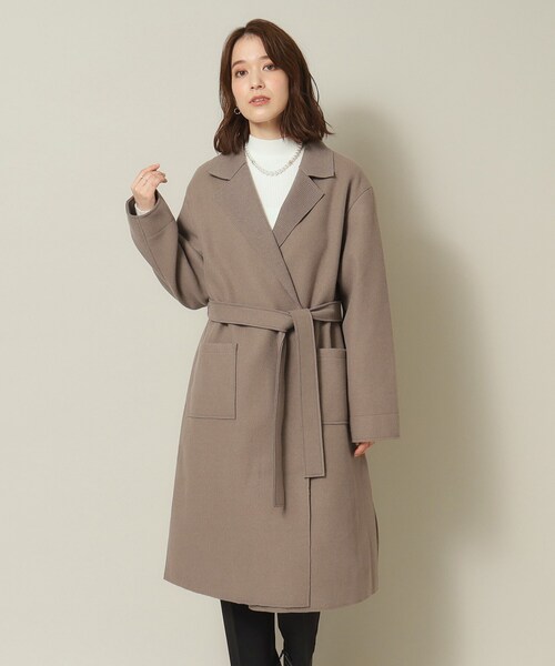 ITS'DEMO(イッツデモ)の「◆【肌あたりやわらか/ロングシーズンOK】裏リブロング着流しコート(チェスターコート・レディース・グレー/ネイビー/ブラウン系・00)」の17枚目の写真