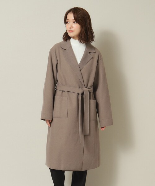 ITS'DEMO(イッツデモ)の「◆【肌あたりやわらか/ロングシーズンOK】裏リブロング着流しコート(チェスターコート・レディース・グレー/ネイビー/ブラウン系・00)」の22枚目の写真