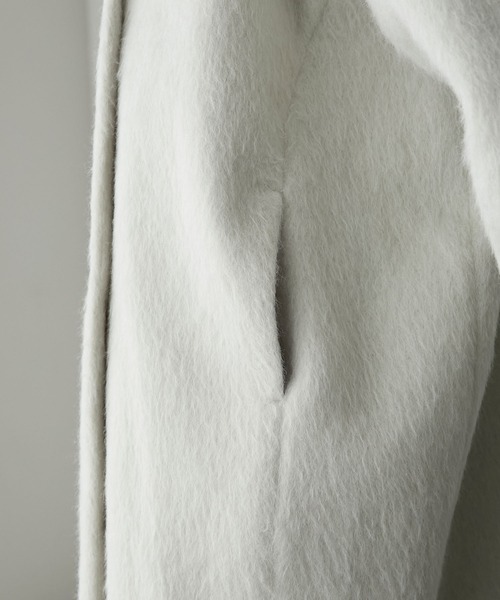 【forksy.】シャギーオーバーサイズハイネックミドルコート（ステンカラーコート）｜forksy.（フォルクシー）