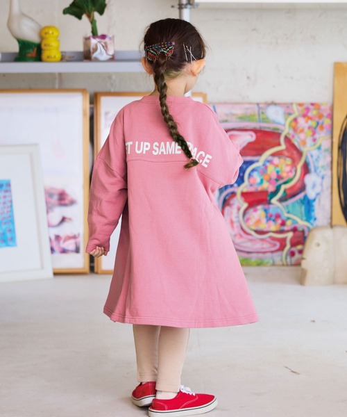 LSP WOW（エルエスピーワオ）の「【LSP WOW!】プリントBIGワンピース（ワンピース・キッズ・ピンク/グリーン/オフホワイト/ネイビー/マスタード/ラベンダー・90/80/130/120/110/100）」の6枚目の写真