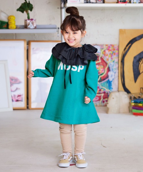 LSP WOW（エルエスピーワオ）の「【LSP WOW!】プリントBIGワンピース（ワンピース・キッズ・ピンク/グリーン/オフホワイト/ネイビー/マスタード/ラベンダー・90/80/130/120/110/100）」の21枚目の写真