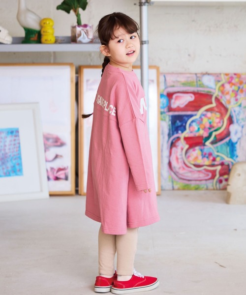 LSP WOW（エルエスピーワオ）の「【LSP WOW!】プリントBIGワンピース（ワンピース・キッズ・ピンク/グリーン/オフホワイト/ネイビー/マスタード/ラベンダー・90/80/130/120/110/100）」の7枚目の写真