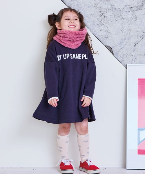 LSP WOW（エルエスピーワオ）の「【LSP WOW!】プリントBIGワンピース（ワンピース・キッズ・ピンク/グリーン/オフホワイト/ネイビー/マスタード/ラベンダー・90/80/130/120/110/100）」の15枚目の写真