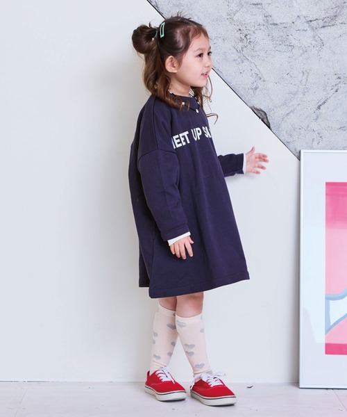 LSP WOW（エルエスピーワオ）の「【LSP WOW!】プリントBIGワンピース（ワンピース・キッズ・ピンク/グリーン/オフホワイト/ネイビー/マスタード/ラベンダー・90/80/130/120/110/100）」の16枚目の写真