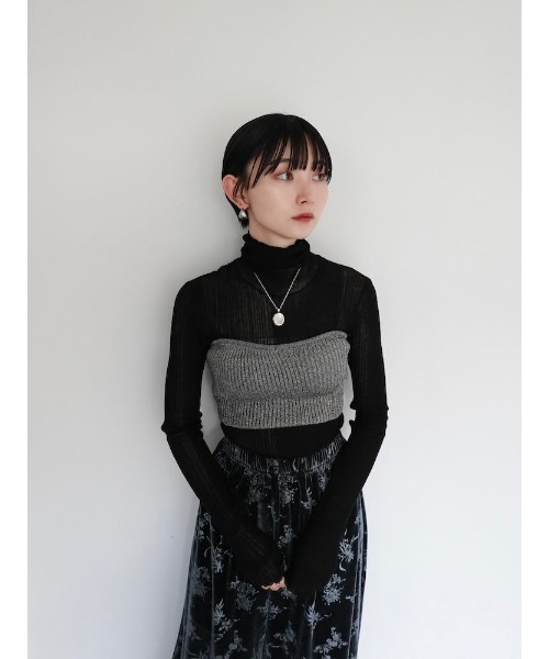 marte ビスチェ　ベスト　sahara Glitter Bustier/グリッタービスチェ（チューブトップ）｜sahara