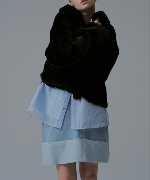 WILLFULLY（ウィルフリー）の「reversible fur suede soutien collar