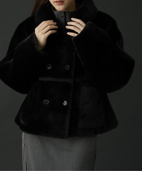 美品✨『WILLFULLY』ウィルフリー リバーシブル ファー ショート コート WILLFULLY（ウィルフリー）の「reversible fur suede soutien collar