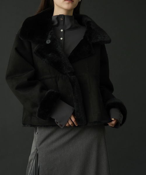 willfully ファーダブルブレストアウター willfully ファーダブル