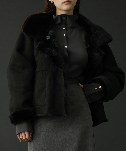 WILLFULLY（ウィルフリー）の「reversible fur suede soutien collar