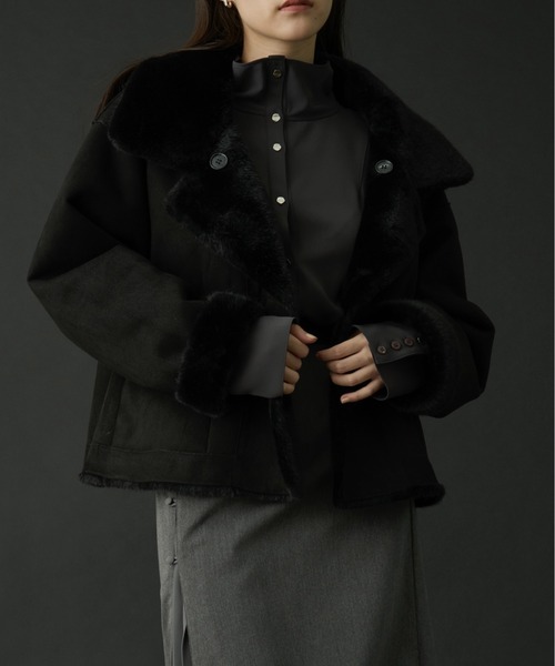 WILLFULLY（ウィルフリー）の「reversible fur suede soutien collar