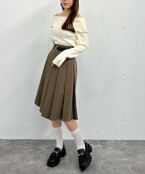 archives（アルシーヴ）の「オフショルプルオーバー（ニット/セーター・レディース・ワインレッド/アイボリー/ブラック/グレー/ブルー/ピンク・MEDIUM）」の12枚目の写真