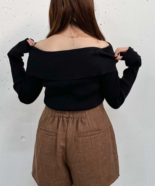 archives（アルシーヴ）の「オフショルプルオーバー（ニット/セーター・レディース・ワインレッド/アイボリー/ブラック/グレー/ブルー/ピンク・MEDIUM）」の16枚目の写真