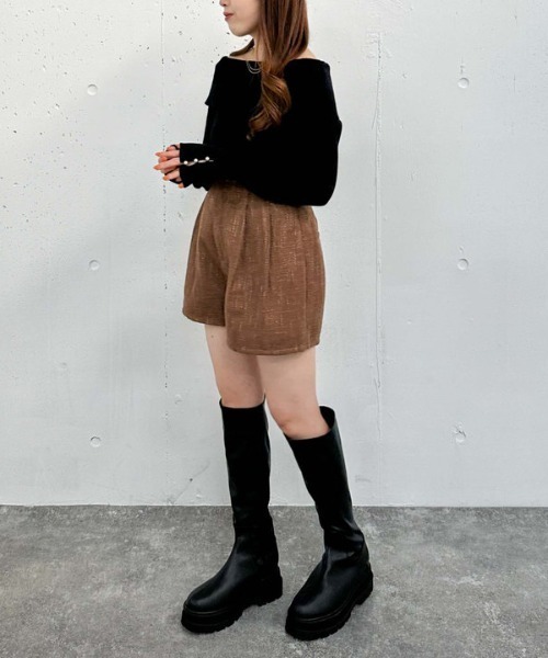 archives（アルシーヴ）の「オフショルプルオーバー（ニット/セーター・レディース・ワインレッド/アイボリー/ブラック/グレー/ブルー/ピンク・MEDIUM）」の18枚目の写真