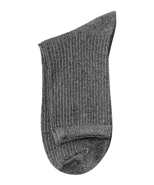 welleg（ウェレッグ）の「ラメ入り リブショートソックス（ソックス/靴下・レディース・ブラック/ピンク/ベージュ/ミント・M）」の6枚目の写真