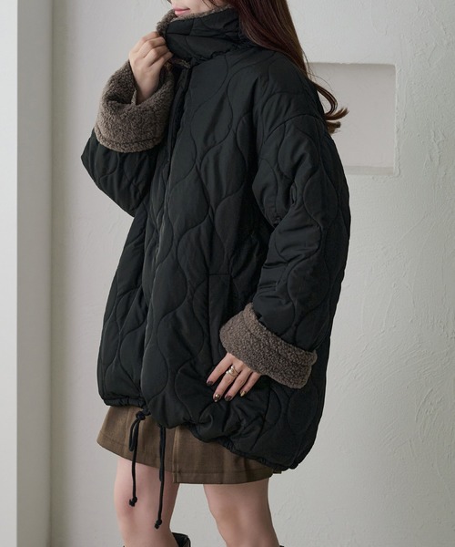 apres jour clair(アプレジュールクレア)の「【apres jour clair】裏ボアキルティングジャケット(ブルゾン・レディース・ブラウン/アイボリー/カーキ/ブラック・フリー/X-LARGE)」の21枚目の写真